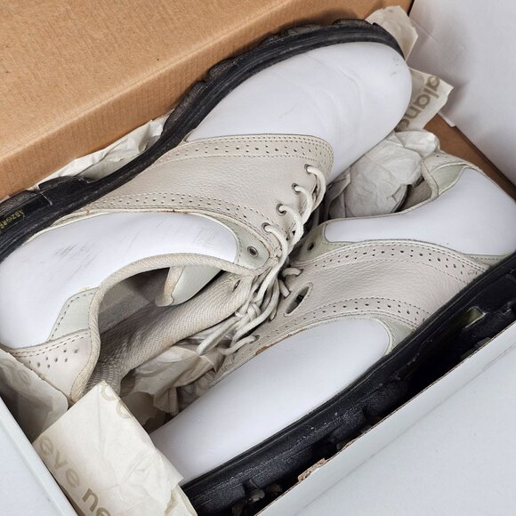 New Balance Golf Cleats Soft Spiked Soles Shoes WG1275B  White Beige Womens‎ 10 - Picture 8 of 12